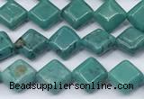 CNT550 15.5 inches 6mm diamond turquoise gemstone beads