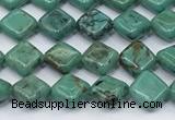 CNT552 15.5 inches 6mm diamond turquoise gemstone beads