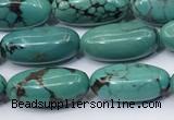 CNT564 15.5 inches 8*15mm oval turquoise gemstone beads