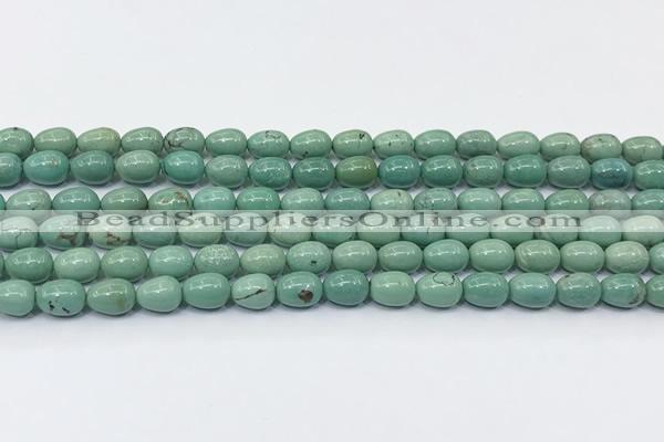 CNT565 15.5 inches 6*8mm teardrop turquoise gemstone beads