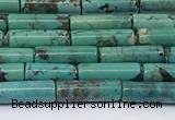 CNT569 15.5 inches 4*13mm tube turquoise gemstone beads