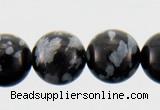 COB22 15 inches 6mm round snowflake obsidian gemstone beads wholesale