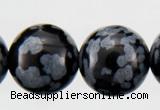 COB23 15 inches 8mm round snowflake obsidian gemstone beads wholesale