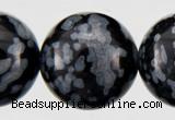 COB24 15 inches 10mm round snowflake obsidian gemstone beads wholesale