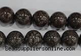 COB555 15.5 inches 14mm round red snowflake obsidian beads wholesale