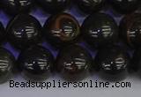 COB654 15.5 inches 12mm round gold black obsidian beads wholesale