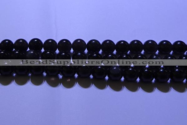 COB713 15.5 inches 10mm round ice black obsidian beads wholesale