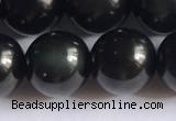 COB724 15.5 inches 12mm round black obsidian gemstone beads