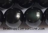 COB725 15.5 inches 14mm round black obsidian gemstone beads