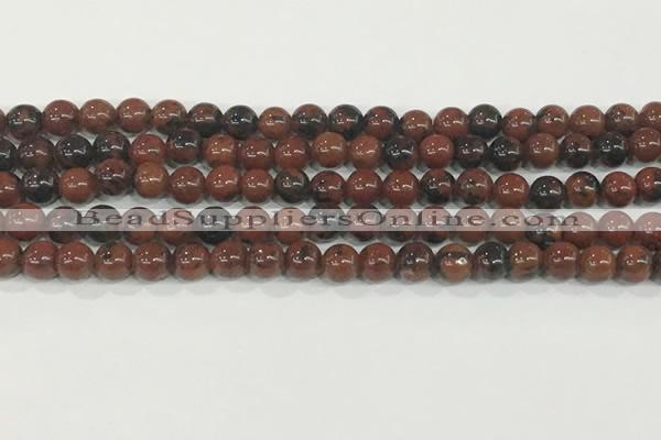 COB750 15.5 inches 4mm round mahogany obsidian beads wholesale