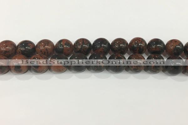 COB755 15.5 inches 14mm round mahogany obsidian beads wholesale