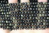 COB765 15.5 inches 4mm round golden obsidian beads wholesale