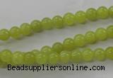 COJ102 15.5 inches 6mm round olive jade beads wholesale