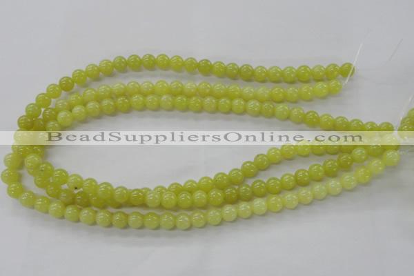 COJ103 15.5 inches 8mm round olive jade beads wholesale