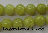 COJ105 15.5 inches 12mm round olive jade beads wholesale