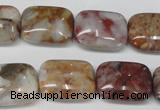 COJ224 15.5 inches 15*20mm rectangle blood stone beads wholesale