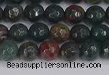 COJ311 15.5 inches 6mm faceted round Indian bloodstone beads