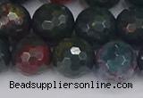 COJ314 15.5 inches 12mm faceted round Indian bloodstone beads