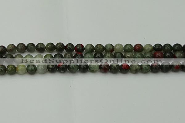 COJ452 15.5 inches 8mm round blood jasper beads wholesale