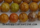 COJ602 15.5 inches 8mm round orpiment jasper beads wholesale