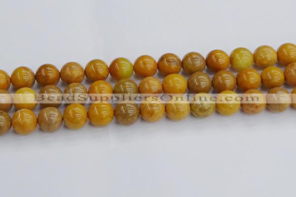 COJ604 15.5 inches 12mm round orpiment jasper beads wholesale