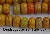 COJ612 15.5 inches 5*8mm rondelle orpiment jasper beads