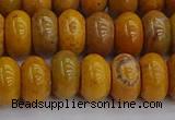 COJ613 15.5 inches 6*10mm rondelle orpiment jasper beads