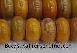 COJ614 15.5 inches 6*12mm rondelle orpiment jasper beads