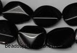 CON105 15.5 inches 15*20mm cut oval black onyx gemstone beads