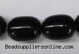 CON28 15.5 inches 15*20mm drum black onyx gemstone beads