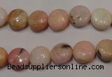 COP1012 15.5 inches 10mm flat round natural pink opal gemstone beads