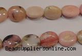 COP1022 15.5 inches 10*12mm oval natural pink opal gemstone beads