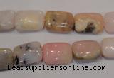 COP1032 15.5 inches 10*14mm rectangle natural pink opal gemstone beads