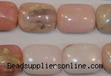 COP1035 15.5 inches 15*20mm rectangle natural pink opal gemstone beads