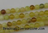 COP1201 15.5 inches 6mm round yellow opal gemstone beads