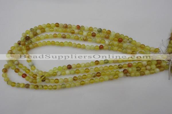 COP1201 15.5 inches 6mm round yellow opal gemstone beads