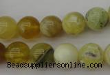 COP1204 15.5 inches 12mm round yellow opal gemstone beads