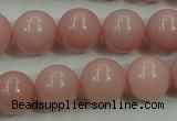 COP1215 15.5 inches 14mm round Chinese pink opal gemstone beads