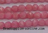 COP1221 15.5 inches 6mm faceted nuggets Chinese pink opal beads