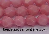 COP1223 15.5 inches 10mm faceted nuggets Chinese pink opal beads