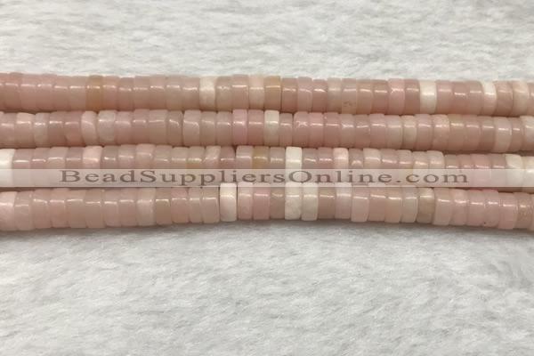 COP1233 15.5 inches 3*6mm heishi Chinese pink opal beads