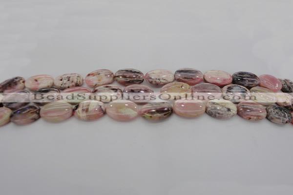 COP1273 15.5 inches 10*14mm oval natural pink opal gemstone beads