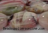 COP1279 15.5 inches 25*35mm oval natural pink opal gemstone beads