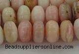 COP1288 15.5 inches 6*10mm rondelle natural pink opal beads