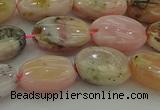 COP1291 15.5 inches 10*14mm oval natural pink opal beads