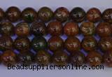 COP1360 15.5 inches 4mm round African green opal beads wholesale