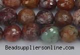 COP1395 15.5 inches 8mm faceted round African green opal beads