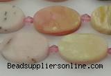 COP1436 15.5 inches 10*16mm oval natural pink opal gemstone beads