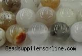 COP1452 15.5 inches 8mm round grey opal gemstone beads