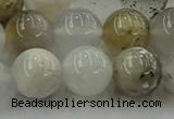 COP1453 15.5 inches 10mm round grey opal gemstone beads